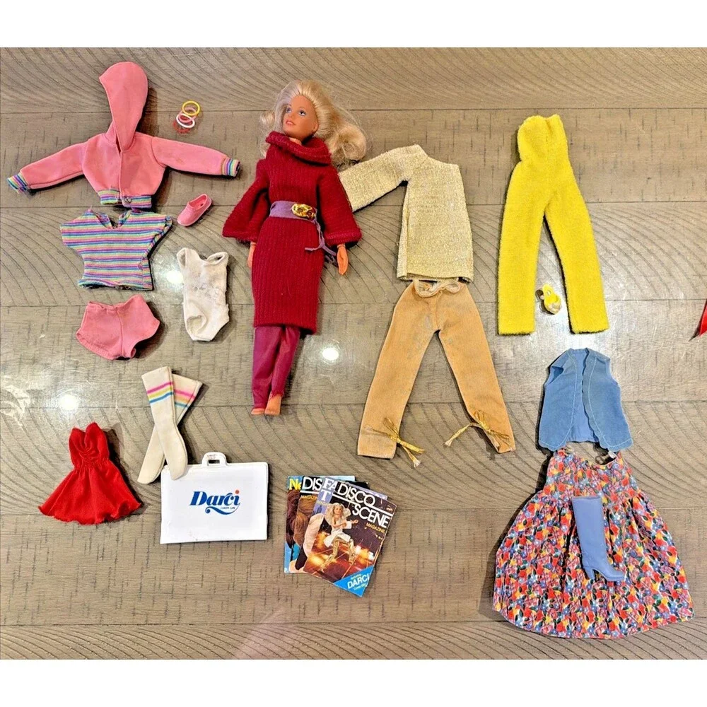 Vintage Kenner Darci Fashion Doll Set Clothes Blonde 1970s Fashion Original